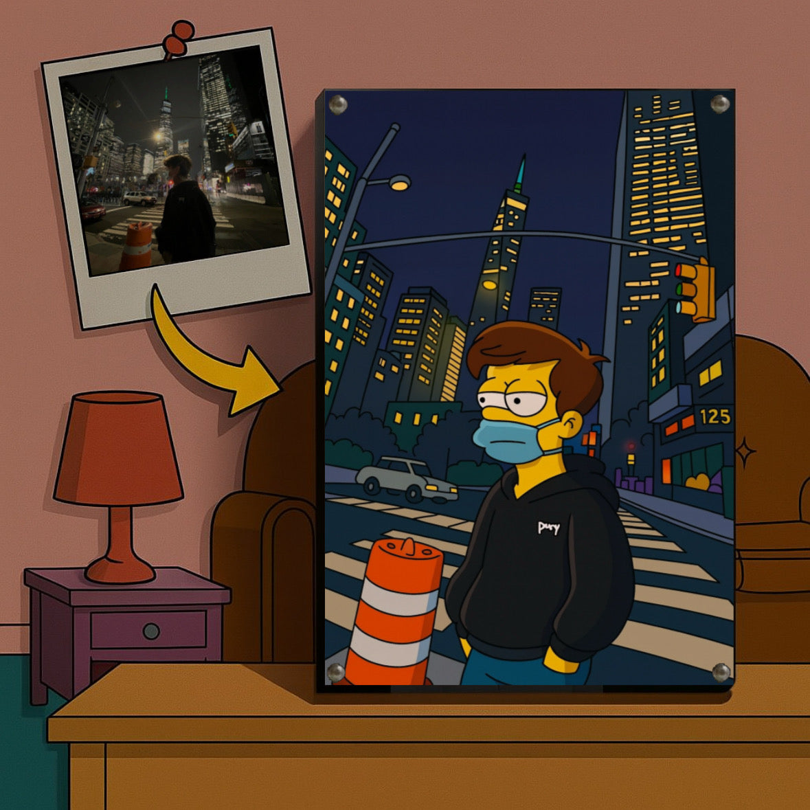Cartoon Acrylbild – personalisiert & hochwertig